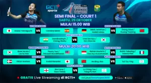 Link Live Streaming Semifinal French Open 2022 di RCTI Plus: Rehan/Lisa Harapan Indonesia