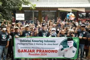 Kowarteg Jaring Aspirasi Pedagang Pasar dan Warkop se-Jabar Dukung Ganjar Presiden