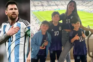 Tingkah Lucu Anak Messi: Nangis Lihat Argentina Kalah, Sorak-sorai Kalahkan Meksiko