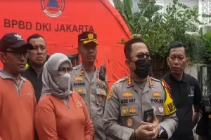 Polisi Olah TKP Kebakaran 83 Rumah di Mampang Prapatan