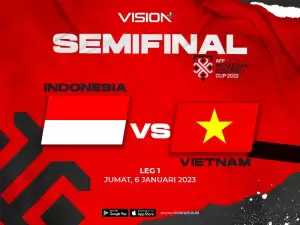 Nonton Semifinal AFF Mitsubishi Electric Cup 2022: Indonesia VS Vietnam di Vision+