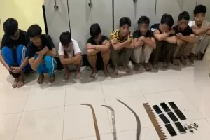 Tenteng Senjata Tajam saat Tawuran, 9 Bocah Ditangkap di Bekasi