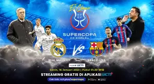 Link Live Streaming RCTI+! Saksikan Final Supercopa de Espana 2022/2023 Real Madrid vs Barcelona
