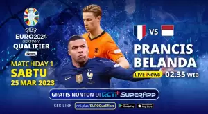 Live Streaming Gratis di RCTI Plus! Saksikan Kylian Mbappe Komandoi Prancis vs Belanda di Kualifikasi Piala Eropa 2024