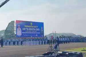 Drumband Gita Dirgantara Meriahkan HUT TNI AU di Halim Perdanakusuma
