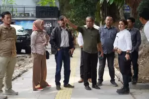 Komisi III DPRD Kota Bogor Sidak Pembangunan Trotoar