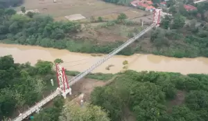 Jembatan Gantung Baleraja Indramayu Diresmikan, Telan Anggaran Rp10,27 Miliar