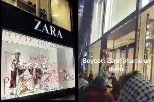 Boikot Zara Menggema di Kanada, Toko Digeruduk dan Jadi Sasaran Grafiti