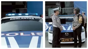 Pengguna Jalan Protes Silau, Lampu Rotator Mobil Polisi Dipasang Stiker