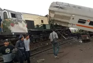 PT KAI Tutup Sementara Jalur Rel Kereta Haurpugur-Cicalengka Imbas Kecelakaan