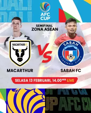 Live di iNews! Jadwal Semifinal AFC Cup 2023 Zona ASEAN: Sabah FC vs Macarthur FC