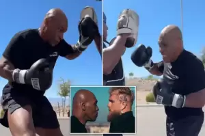 Keberingasan Bogeman Mike Tyson di Usia 57 Tahun Intimidasi Jake Paul