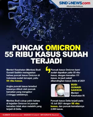 Puncak Omicron di Indonesia 55 Ribu Kasus Sudah Terjadi
